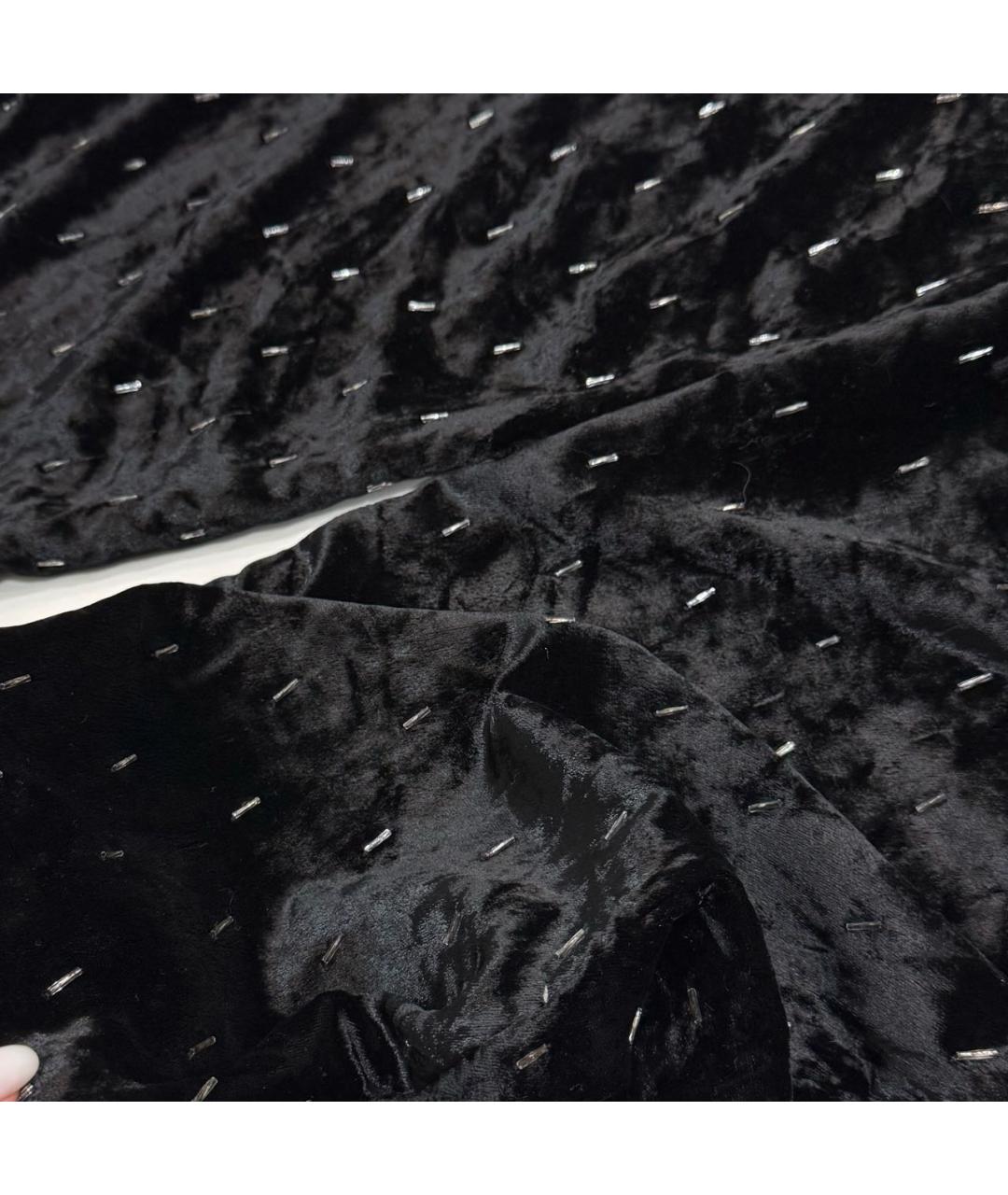 THE ATTICO Черные вискозные брюки широкие, фото 7