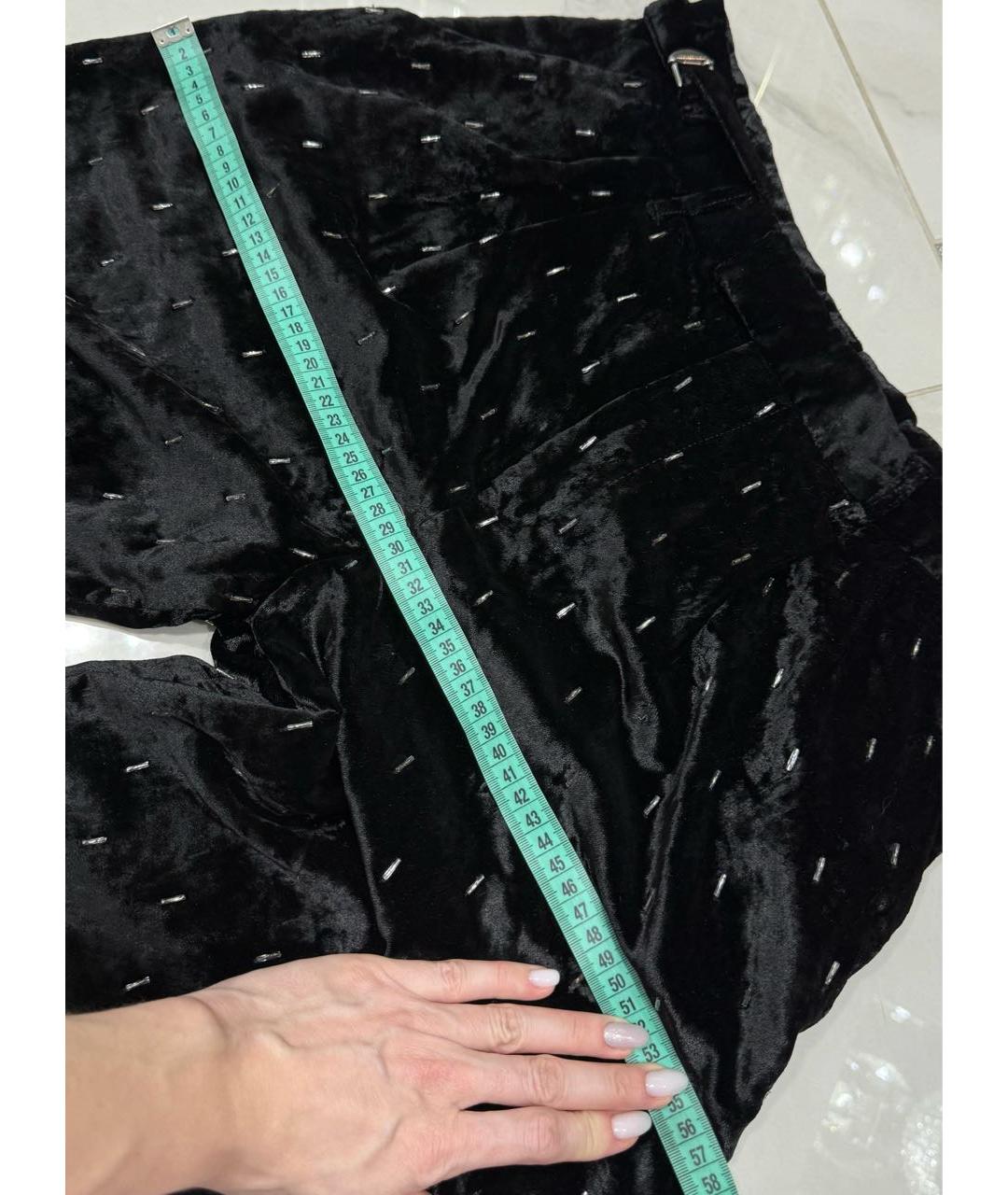 THE ATTICO Черные вискозные брюки широкие, фото 6