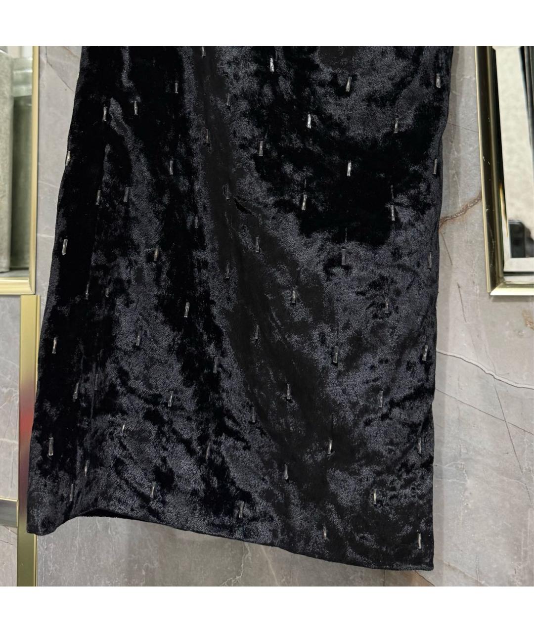 THE ATTICO Черные вискозные брюки широкие, фото 4