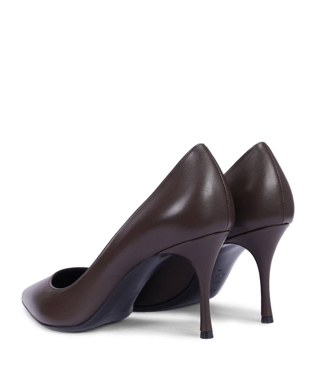 SERGIO ROSSI Коричневые кожаные туфли, фото 4