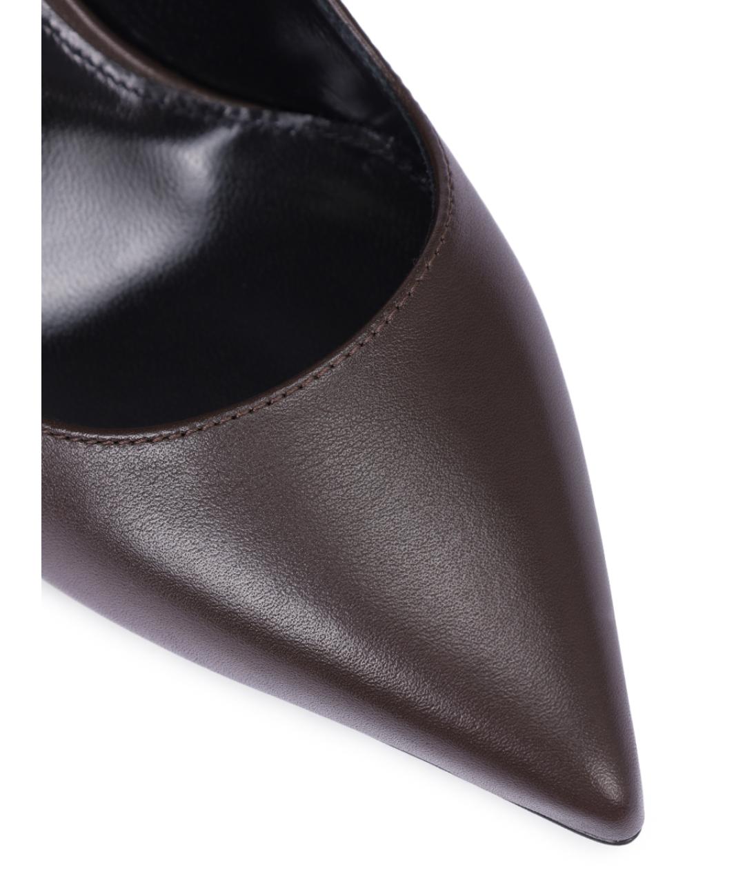 SERGIO ROSSI Коричневые кожаные туфли, фото 5