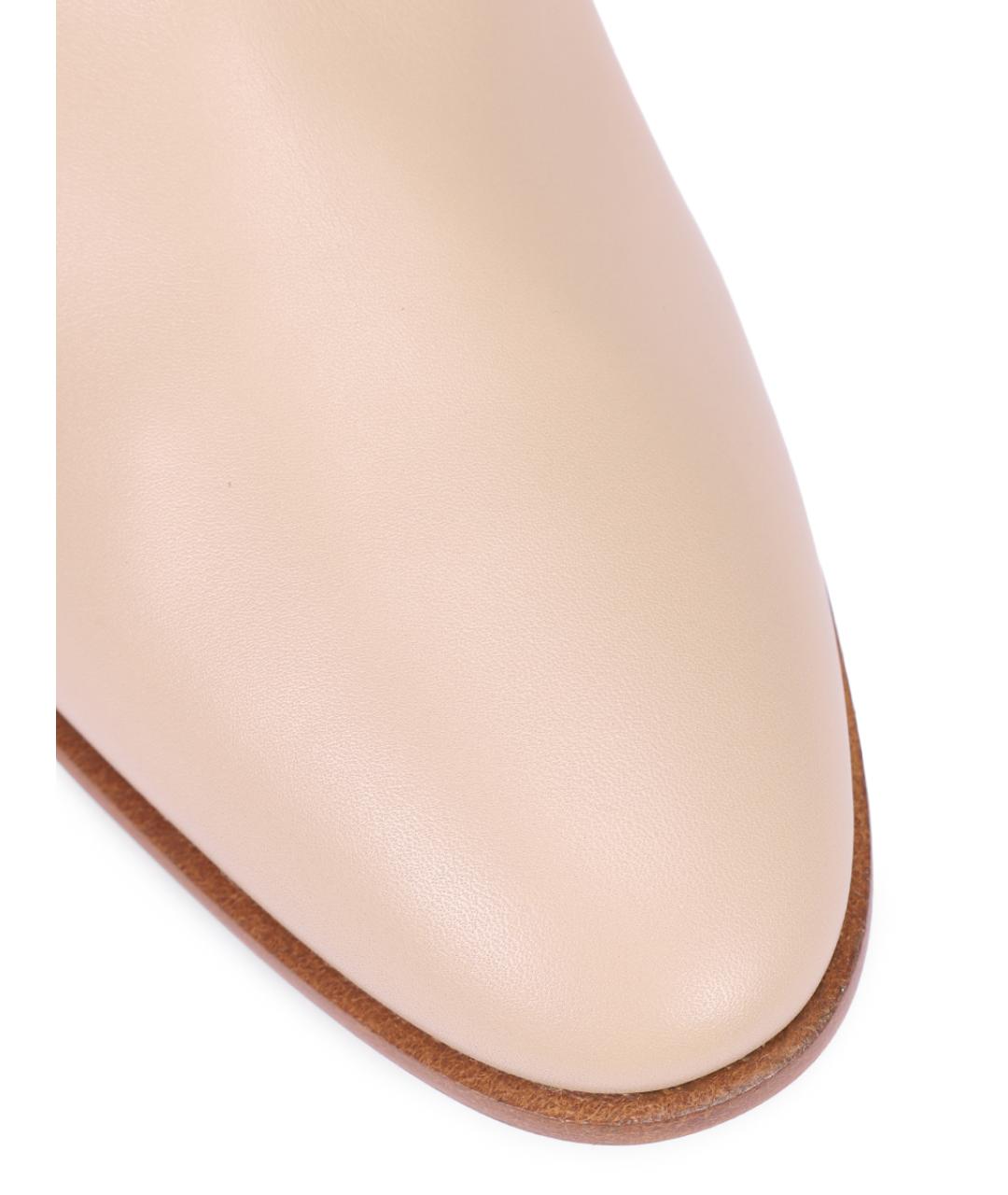 GIANVITO ROSSI Бежевые кожаные ботильоны, фото 5