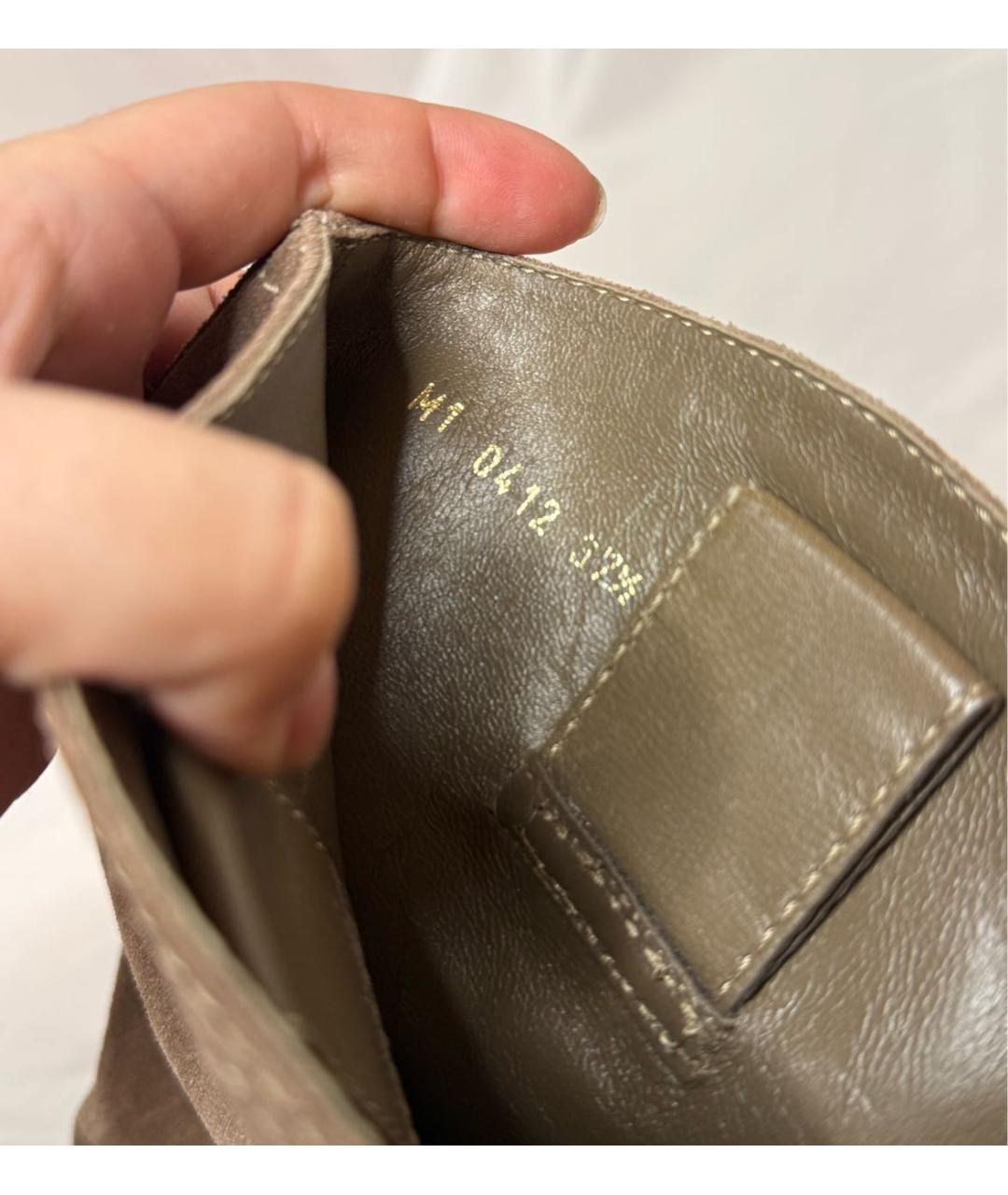 CHRISTIAN DIOR Бежевые замшевые сапоги, фото 7