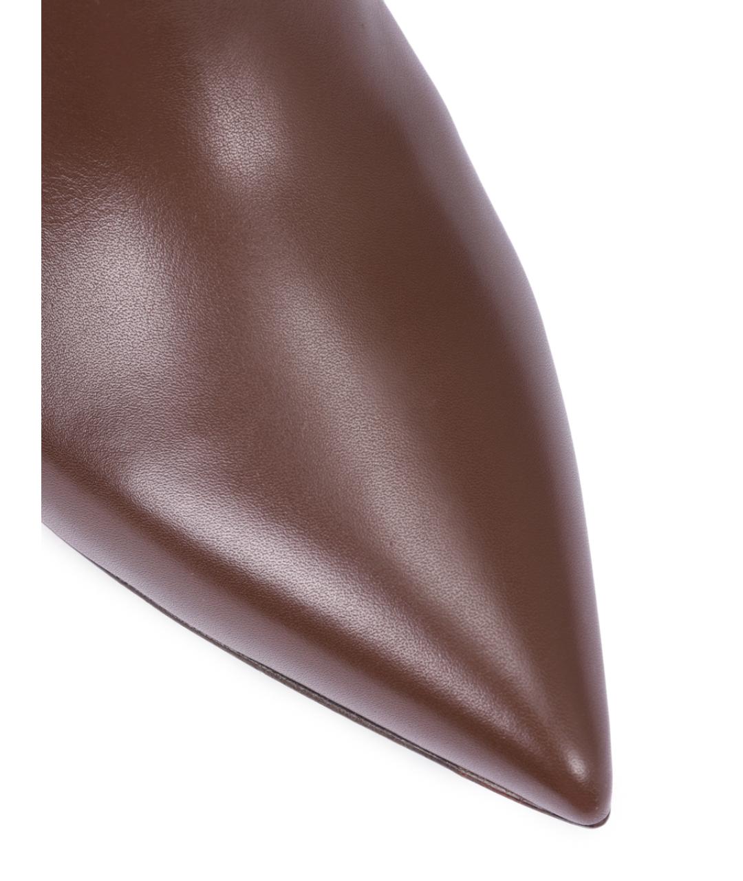 GIANVITO ROSSI Коричневые кожаные ботильоны, фото 5