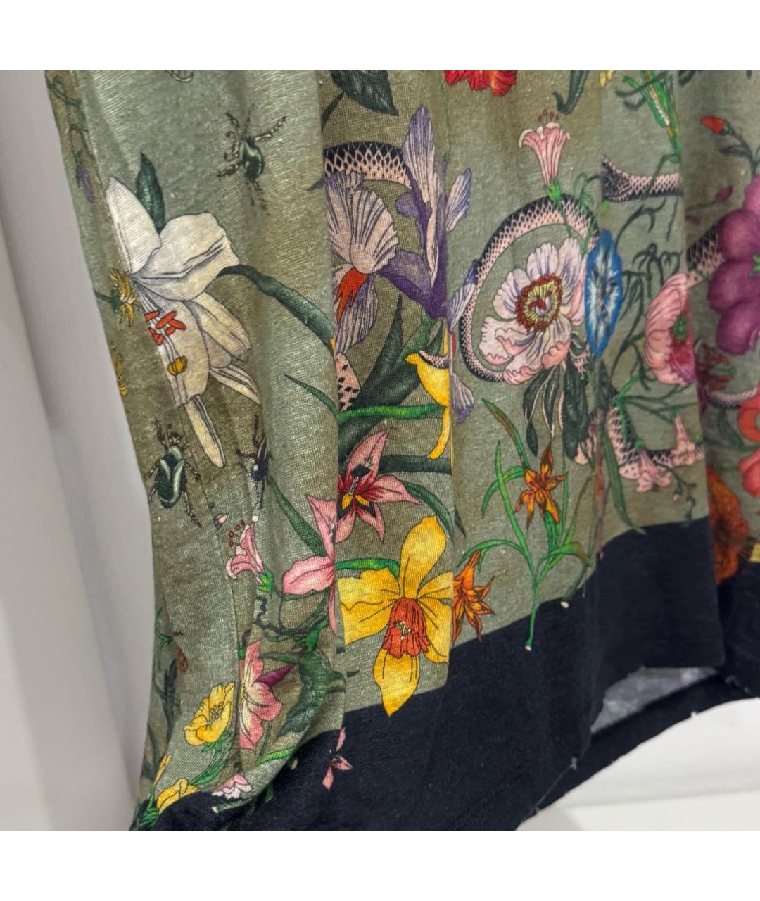 GUCCI Мульти льняная футболка, фото 7