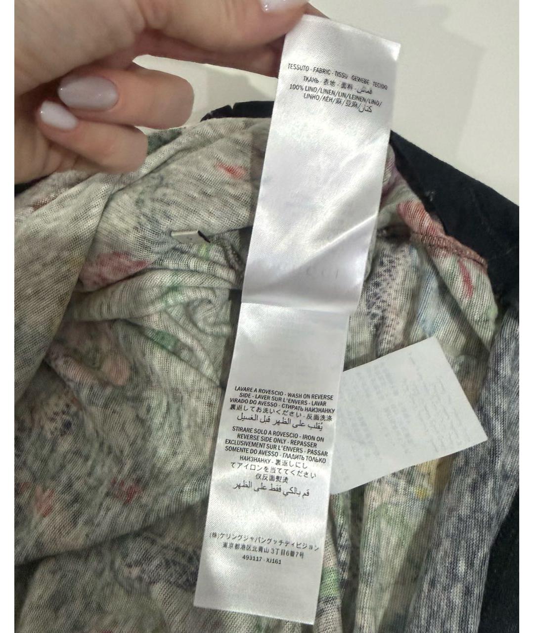 GUCCI Мульти льняная футболка, фото 6