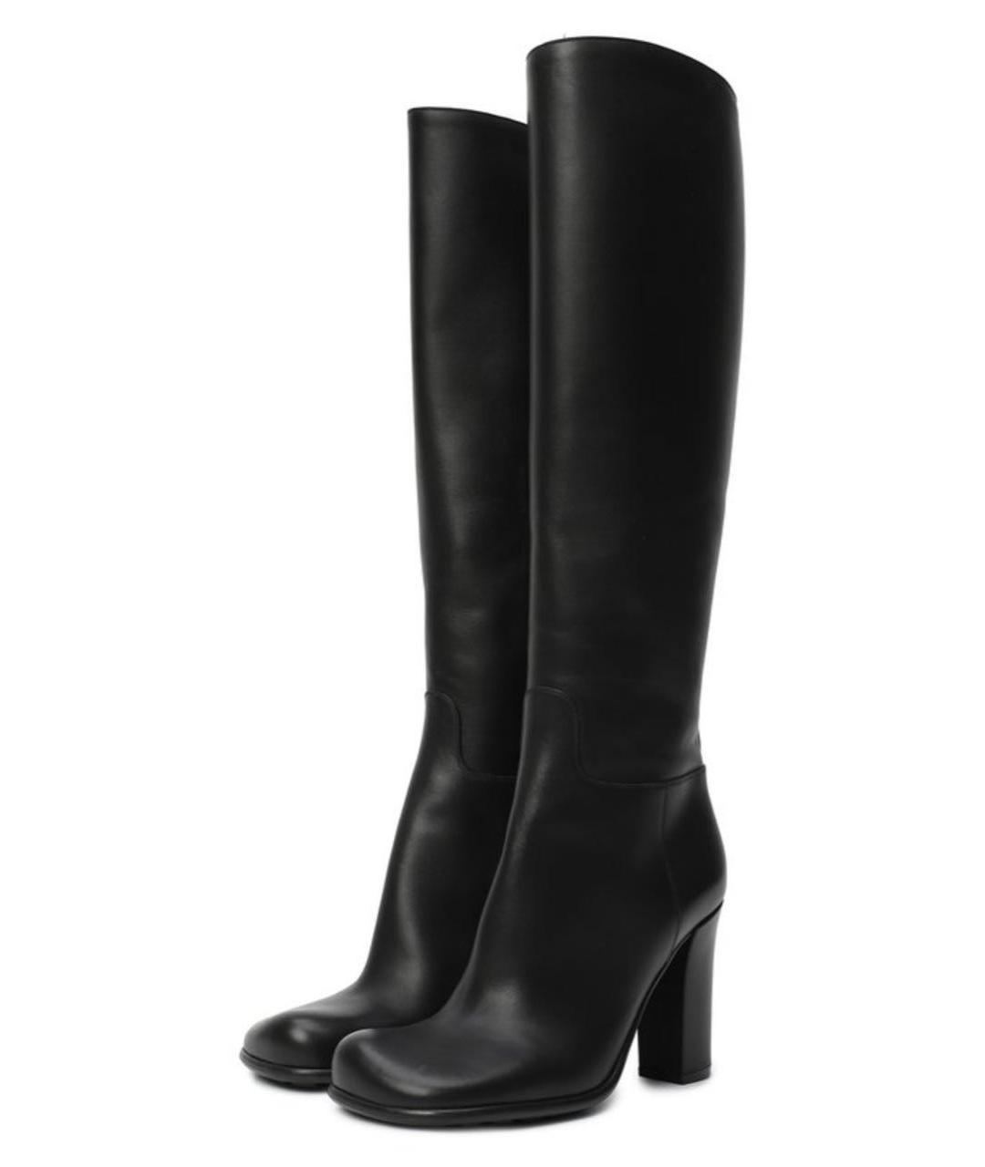 BOTTEGA VENETA Черные кожаные сапоги, фото 2