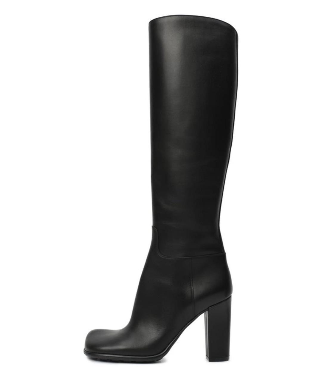 BOTTEGA VENETA Черные кожаные сапоги, фото 7