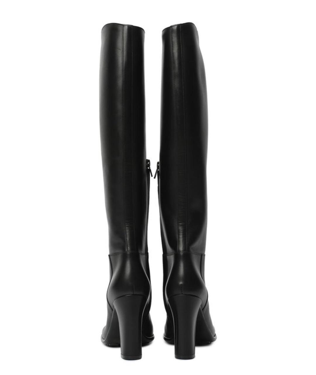 BOTTEGA VENETA Черные кожаные сапоги, фото 4