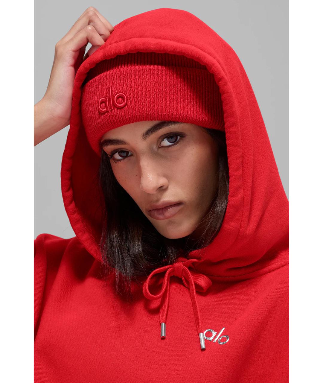 ALO YOGA Красная шапка, фото 2