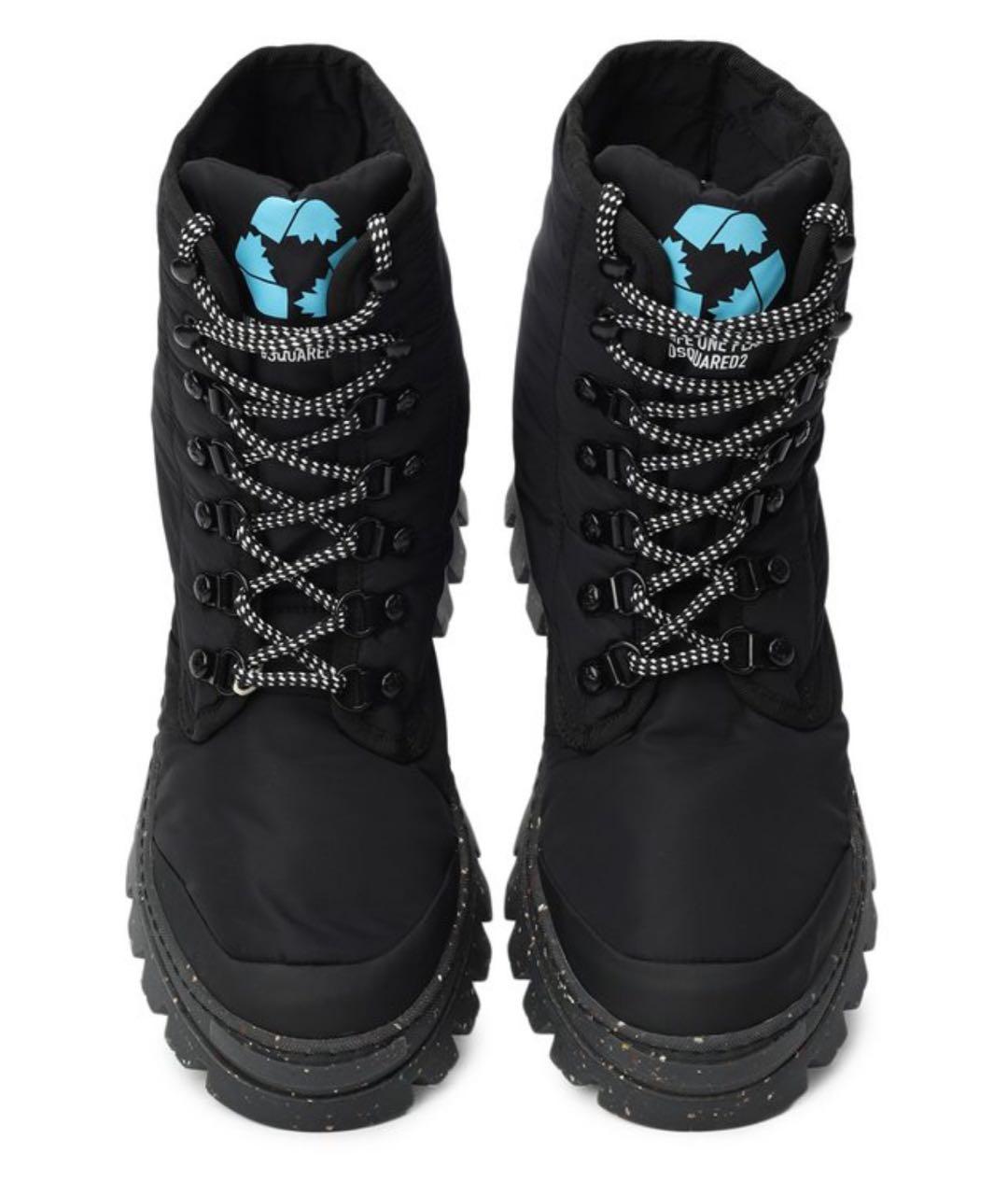 DSQUARED2 Черные неопреновые высокие ботинки, фото 2