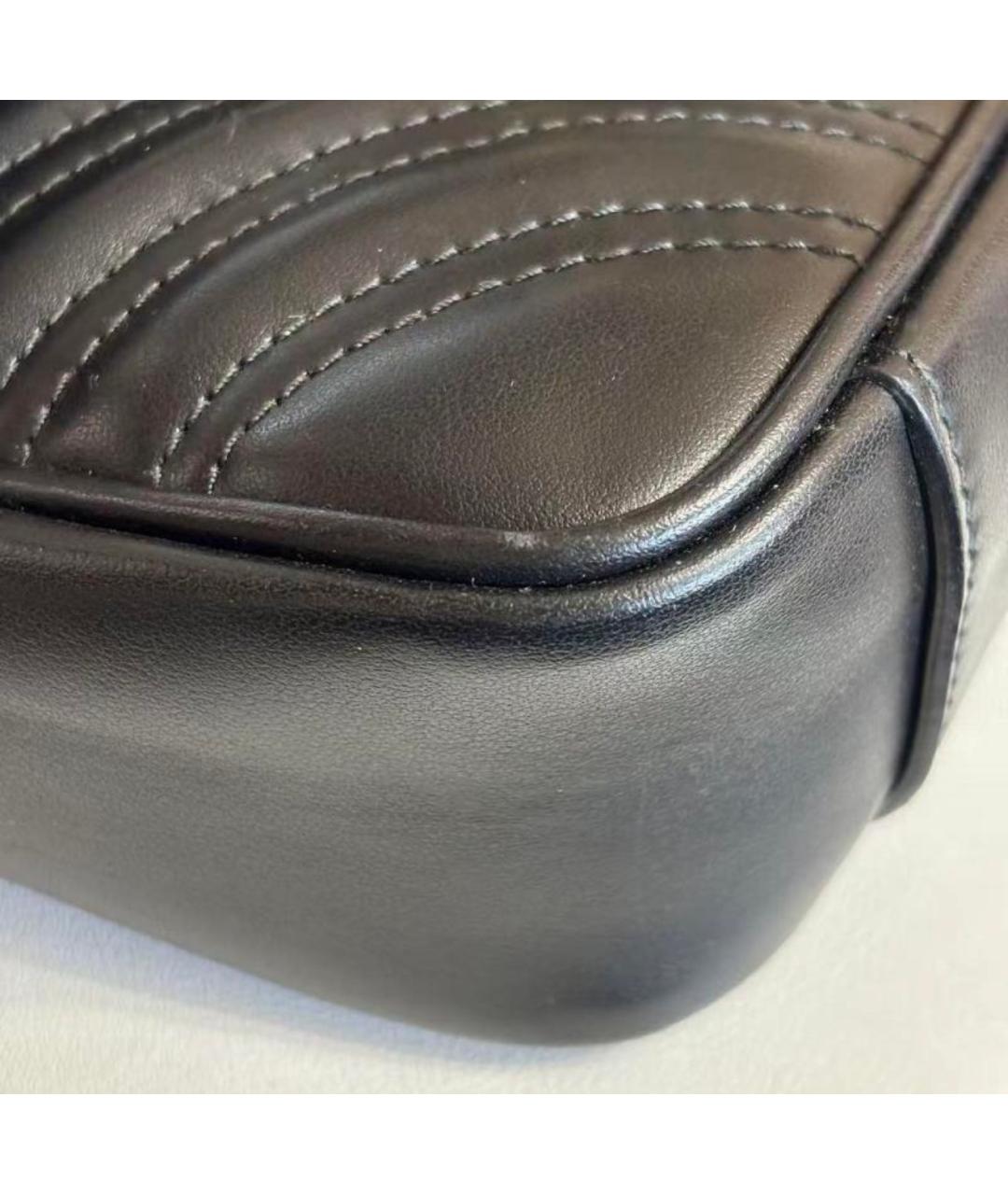 GUCCI Черная кожаная сумка через плечо, фото 8