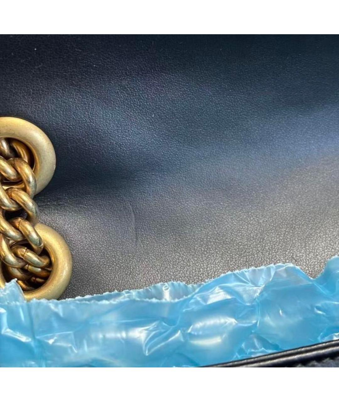 GUCCI Черная кожаная сумка через плечо, фото 7