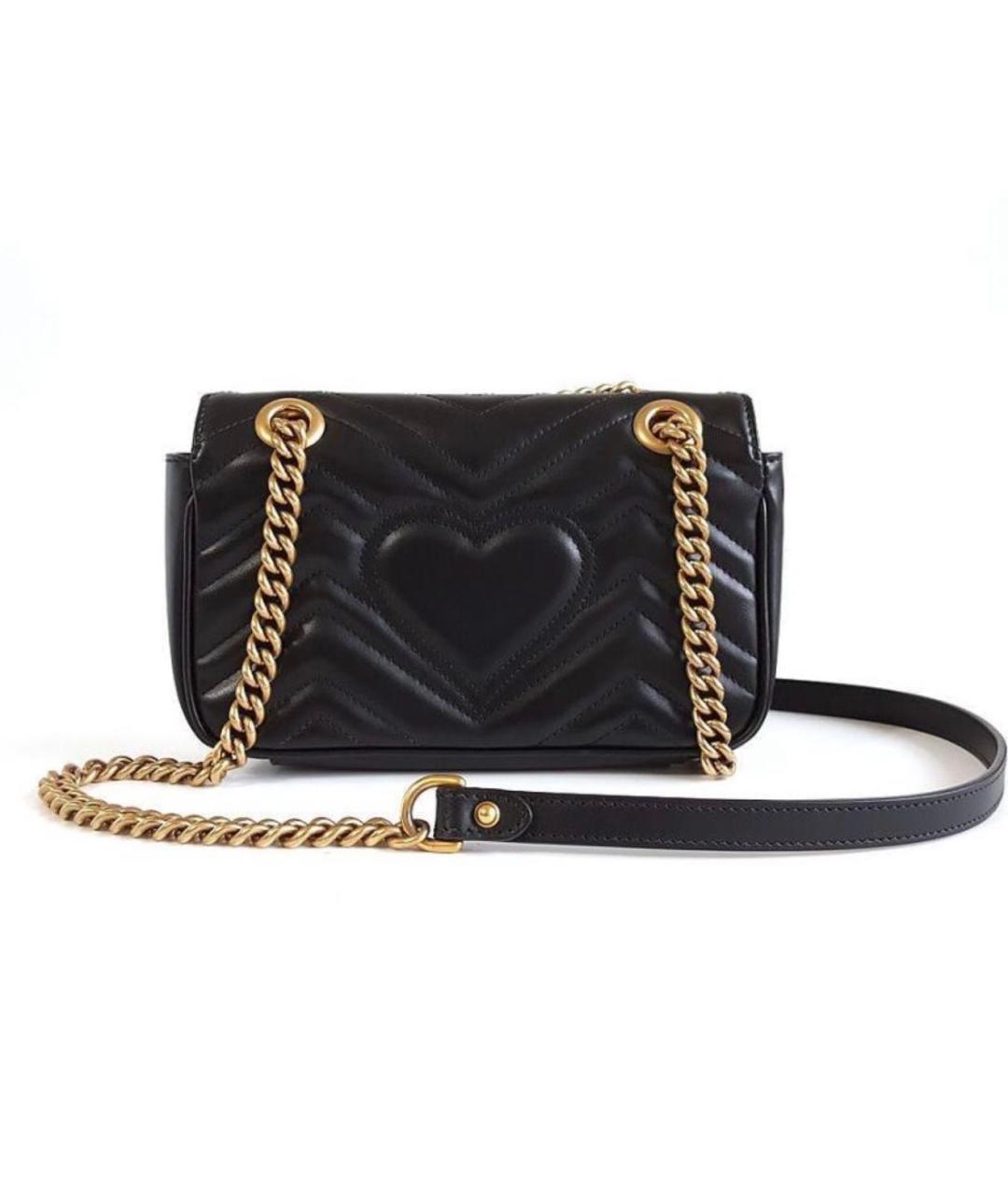 GUCCI Черная кожаная сумка через плечо, фото 2