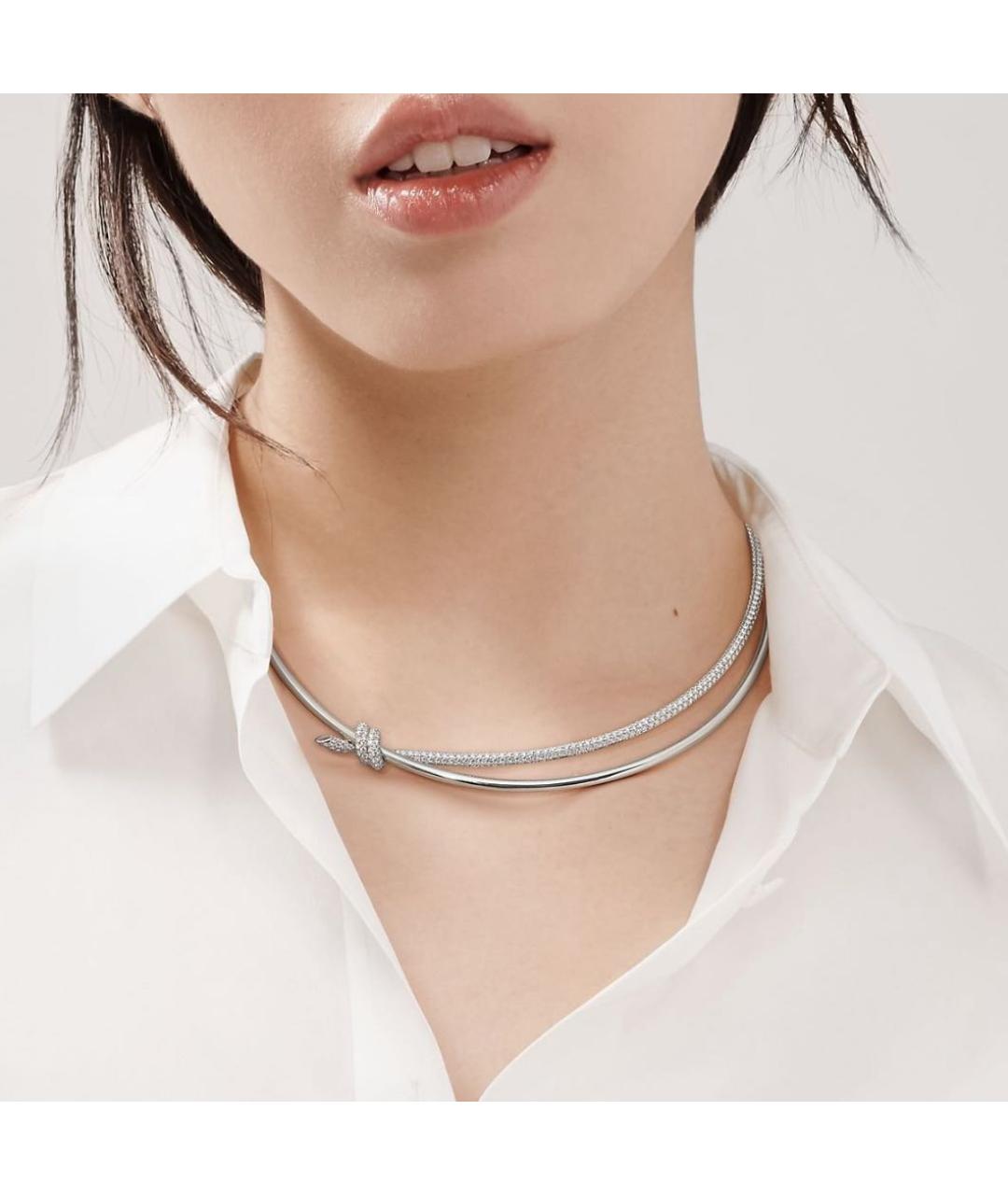 TIFFANY&CO Серебряное колье из белого золота, фото 4