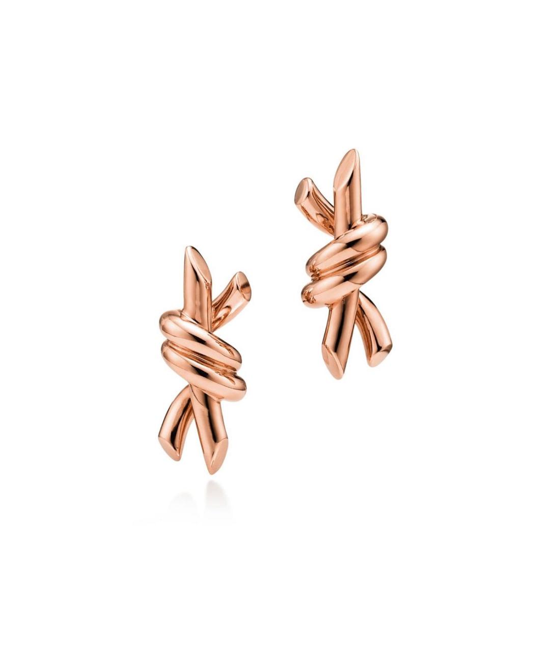 TIFFANY&CO Бежевые серьги из розового золота, фото 3