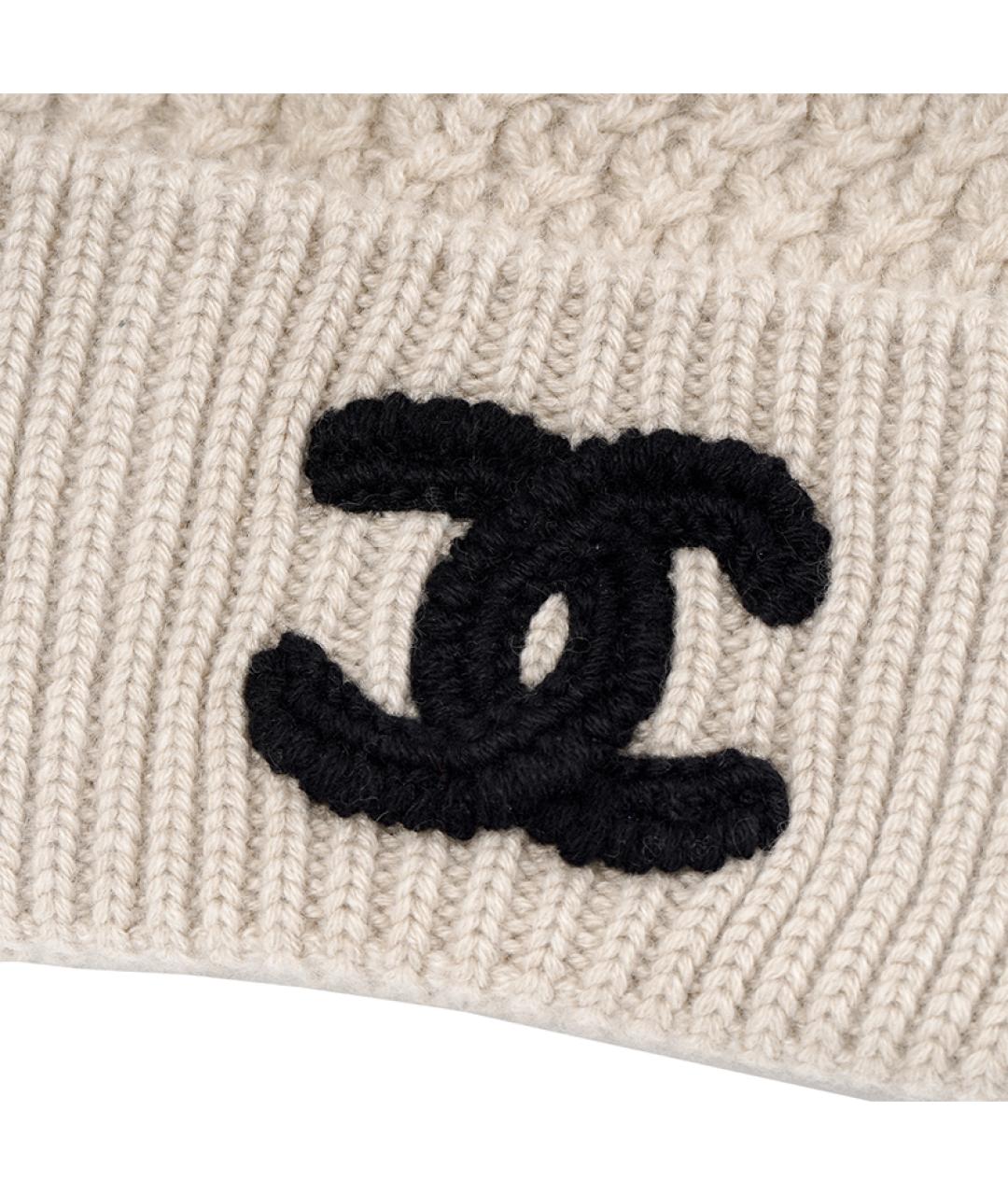 CHANEL Бежевая шерстяная шапка, фото 5