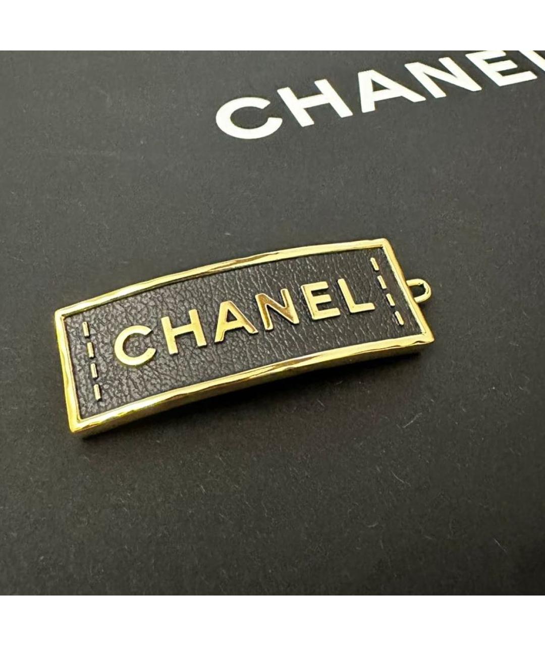 CHANEL Черная заколка, фото 2