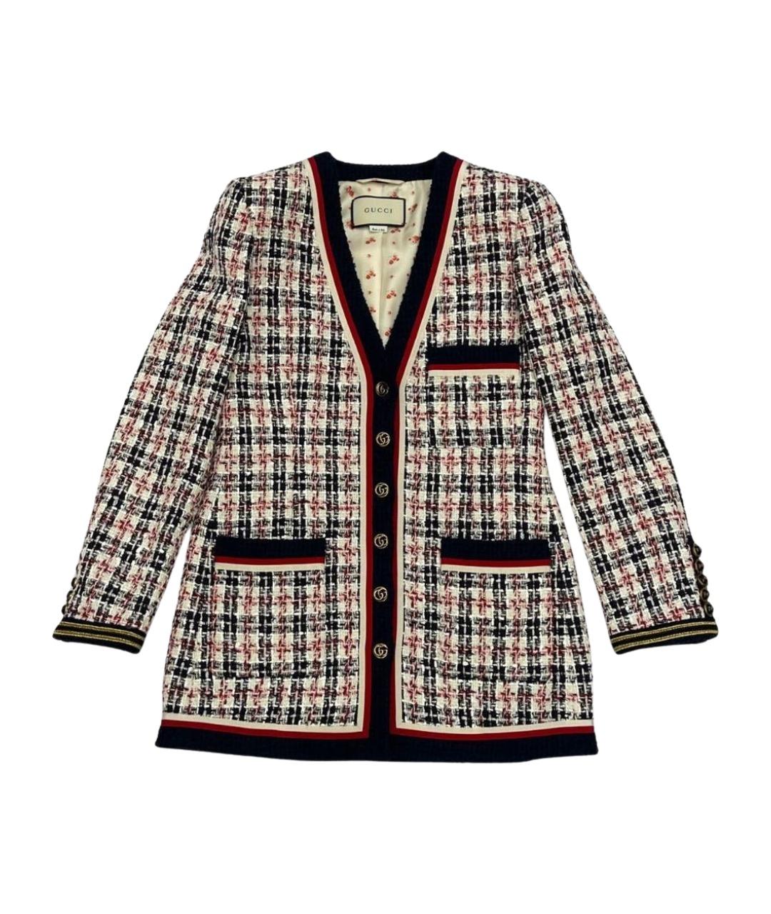 GUCCI Мульти твидовый жакет/пиджак, фото 1