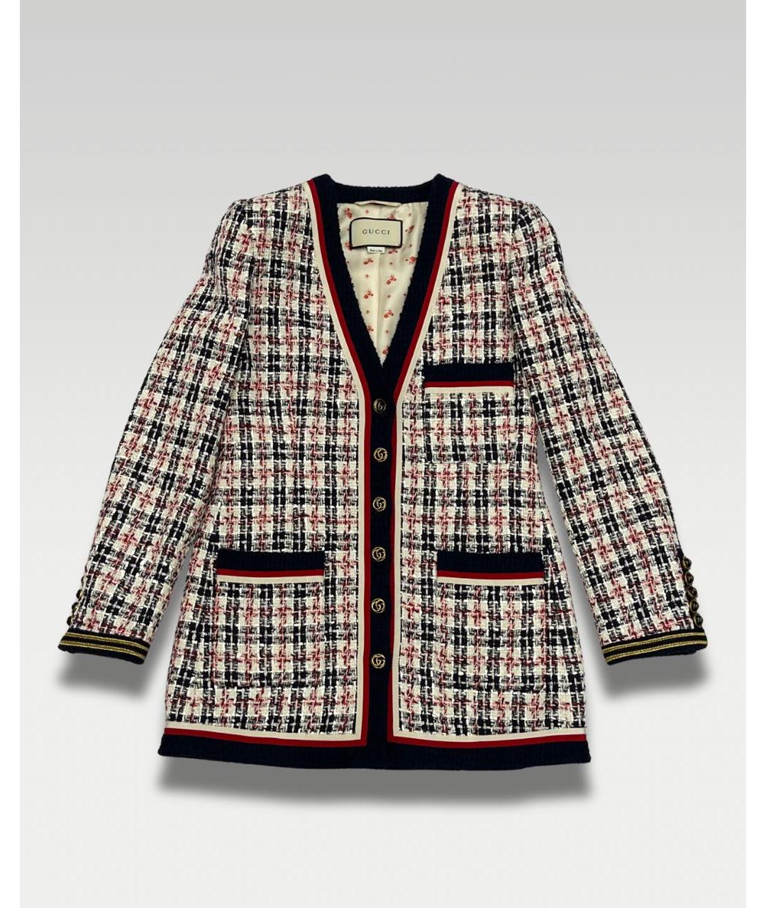 GUCCI Мульти твидовый жакет/пиджак, фото 5
