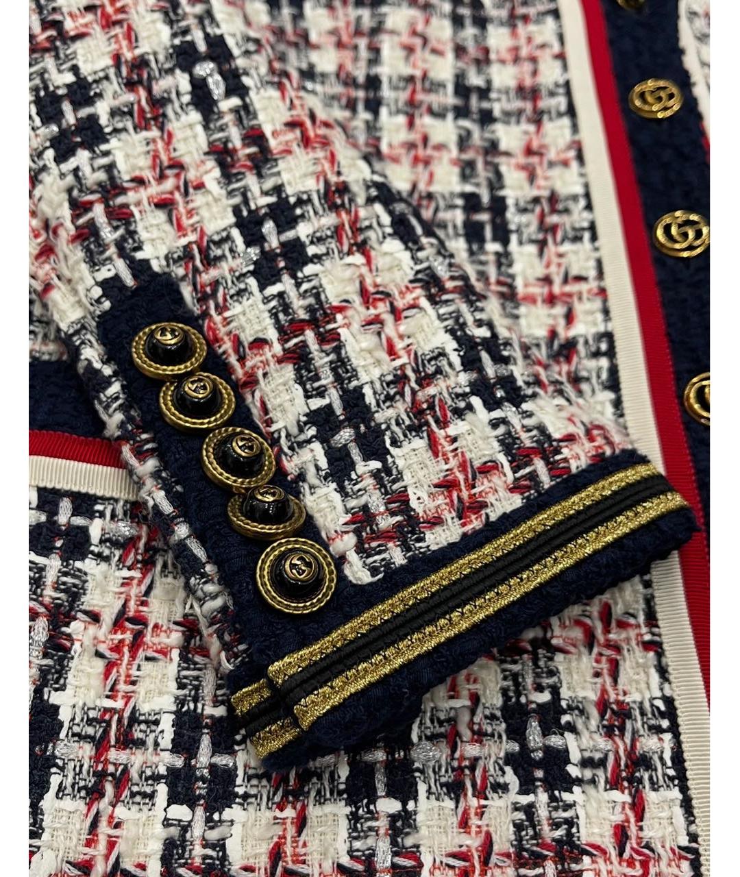 GUCCI Мульти твидовый жакет/пиджак, фото 4