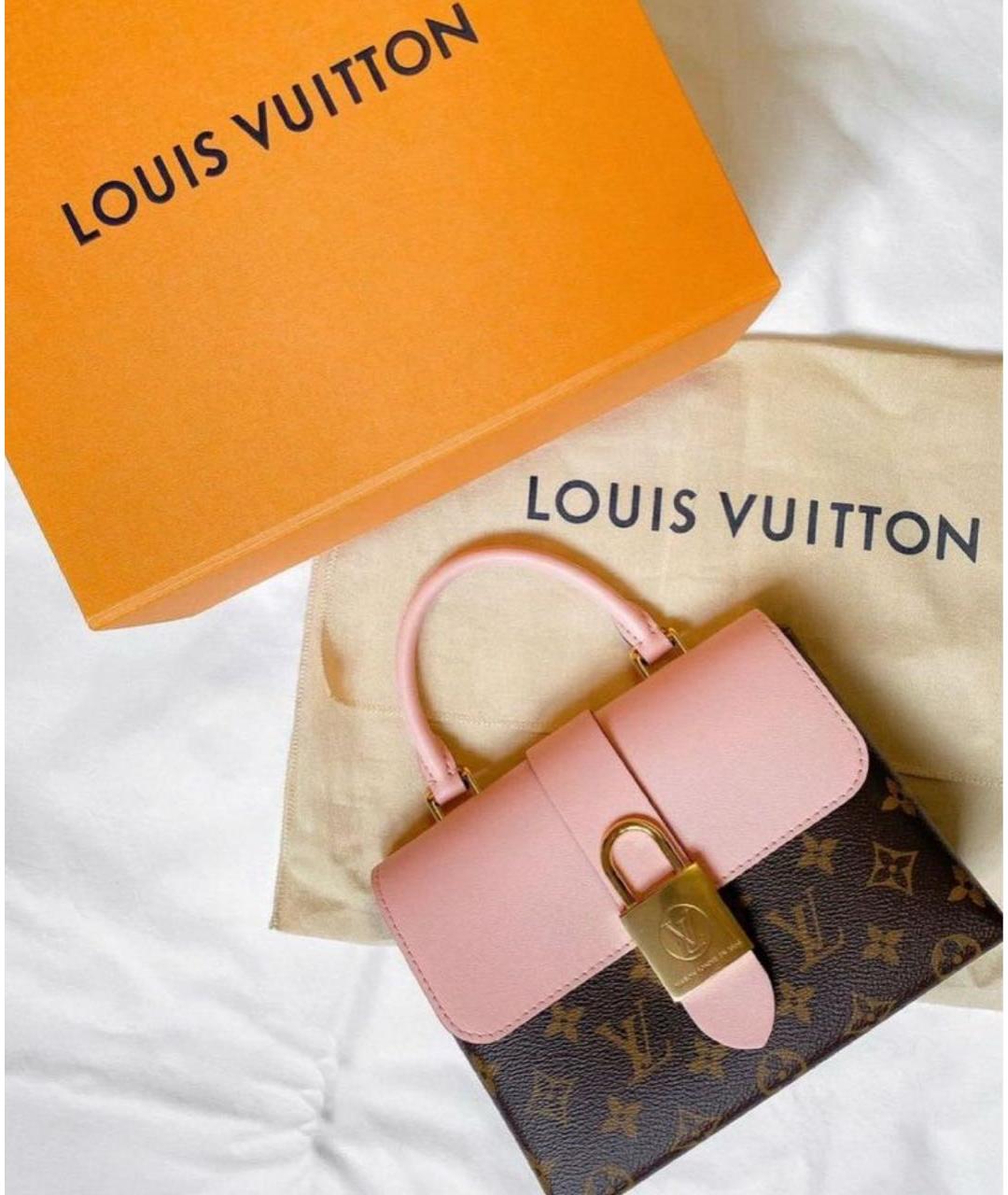 LOUIS VUITTON Розовая кожаная сумка с короткими ручками, фото 3