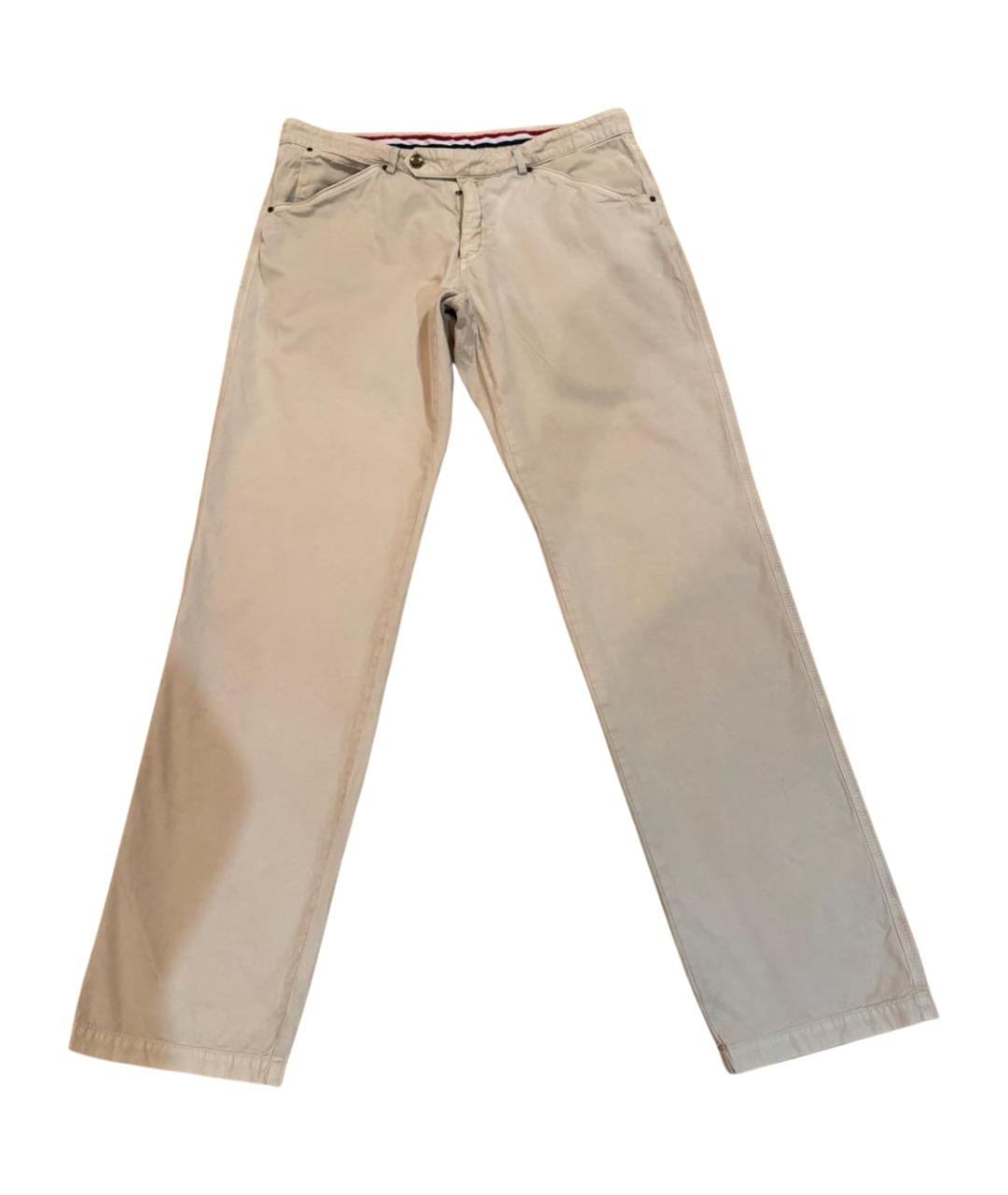 PAUL & SHARK Бежевые хлопковые повседневные брюки, фото 1