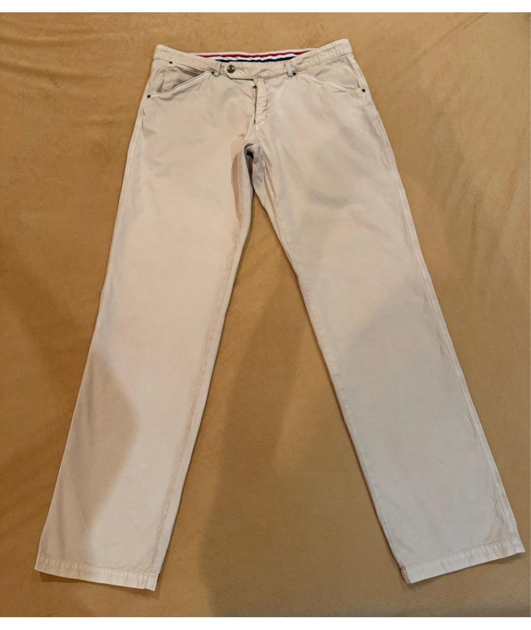 PAUL & SHARK Бежевые хлопковые повседневные брюки, фото 7