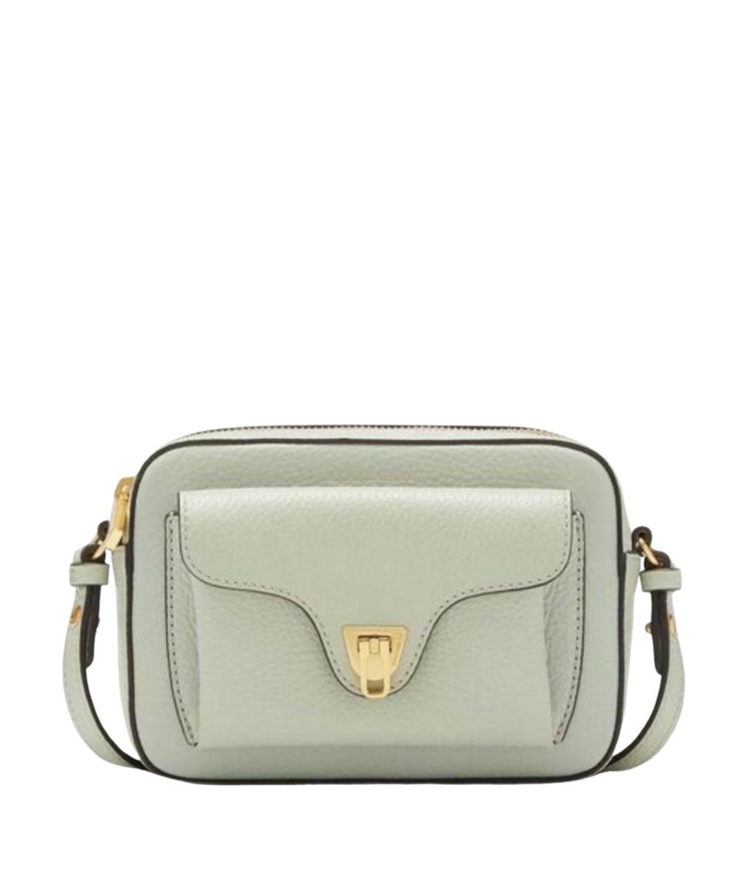 COCCINELLE Зеленая кожаная сумка через плечо, фото 1