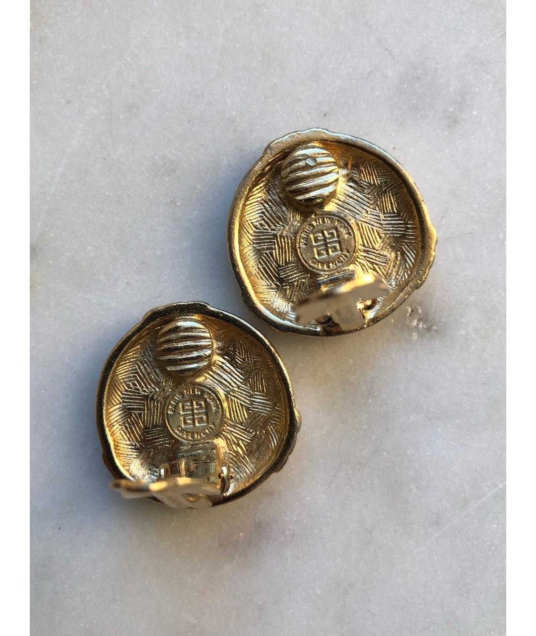 GIVENCHY Золотые металлические клипсы, фото 4