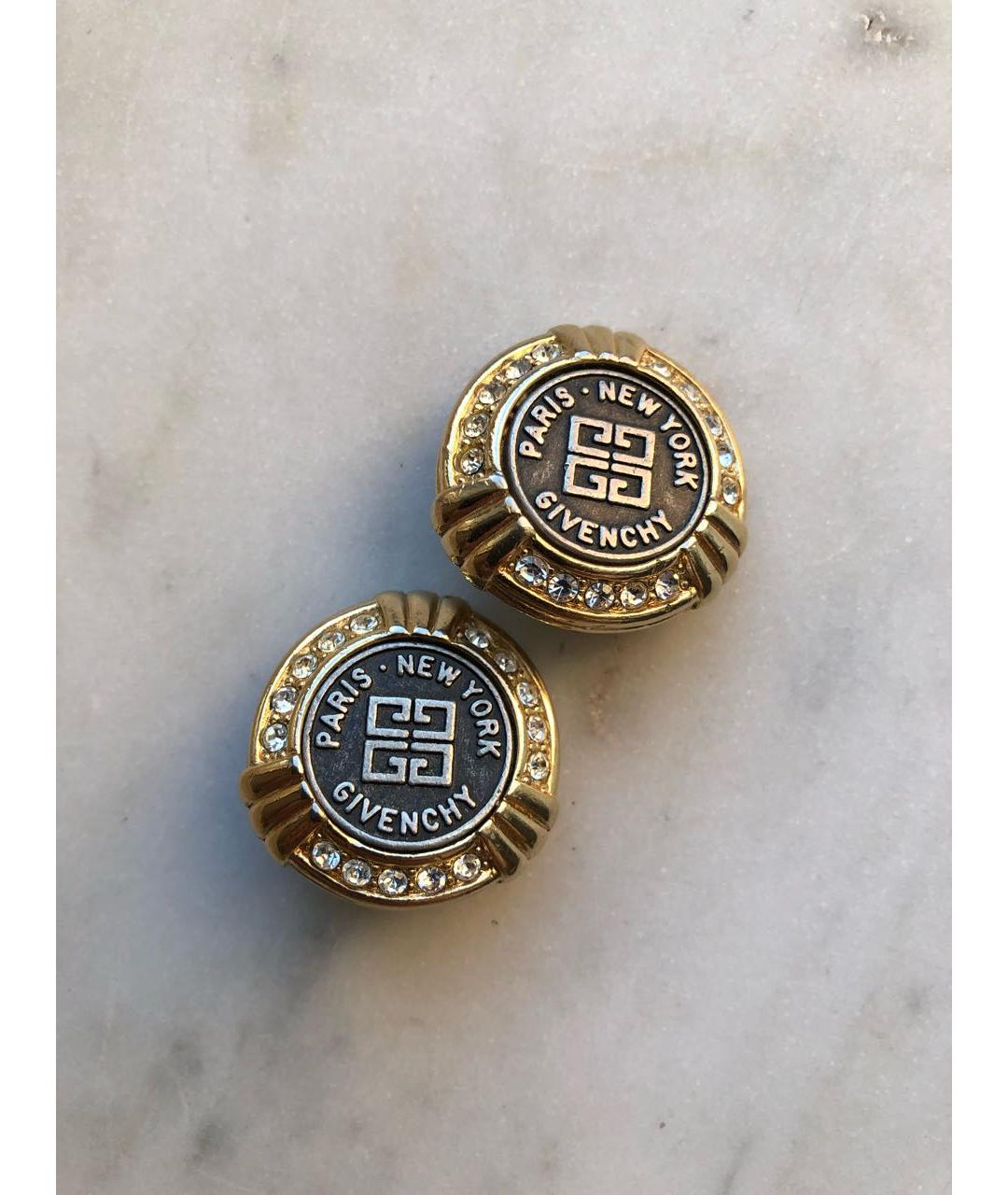 GIVENCHY Золотые металлические клипсы, фото 2