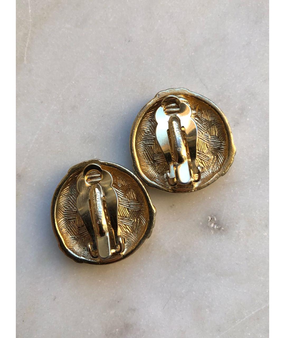 GIVENCHY Золотые металлические клипсы, фото 3