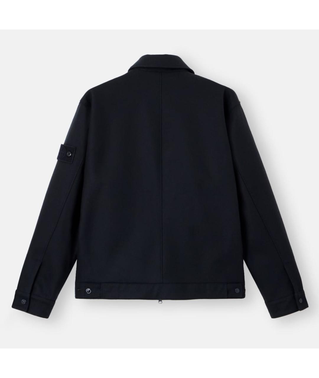 STONE ISLAND Темно-синяя шерстяная куртка, фото 2