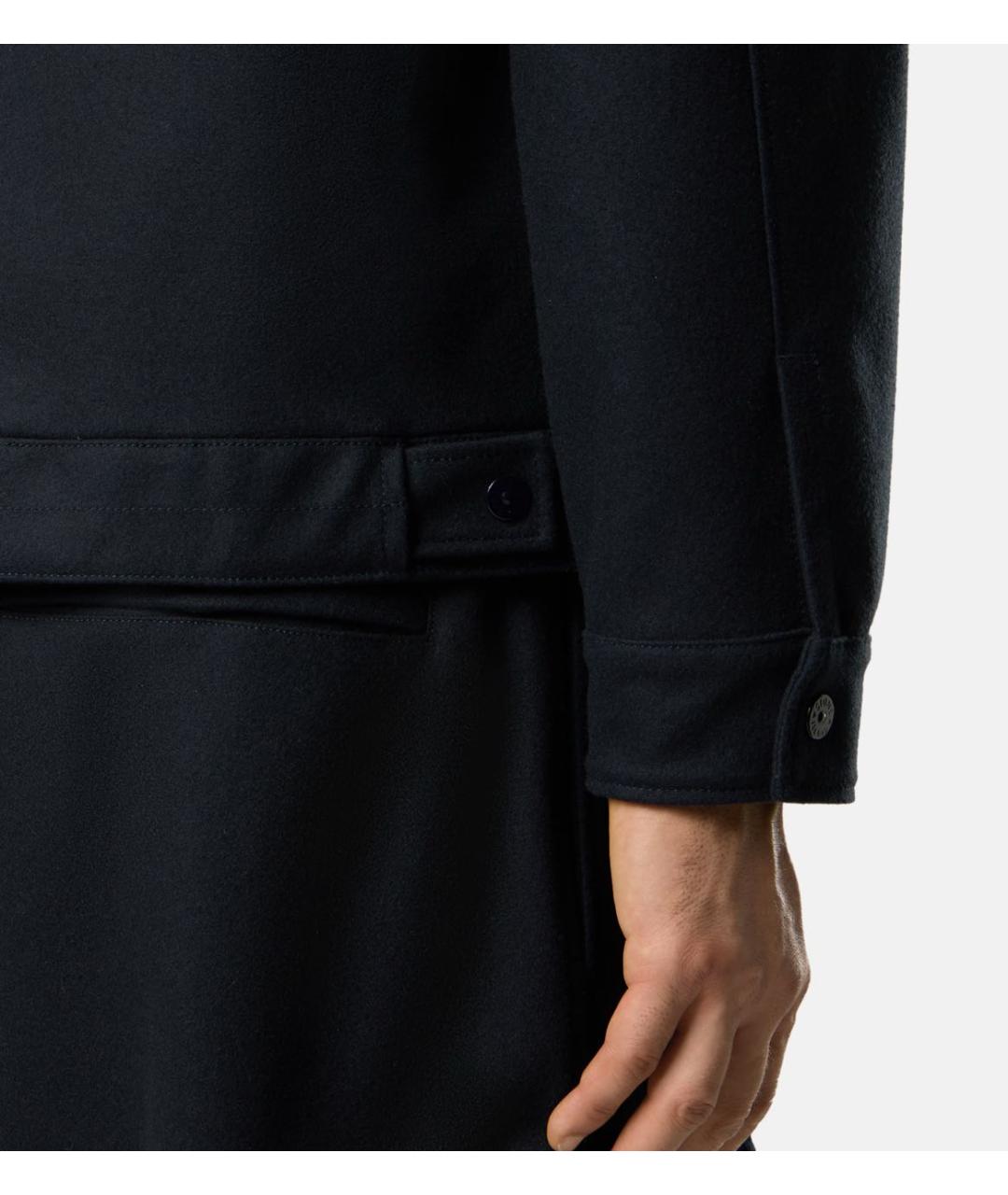 STONE ISLAND Темно-синяя шерстяная куртка, фото 6