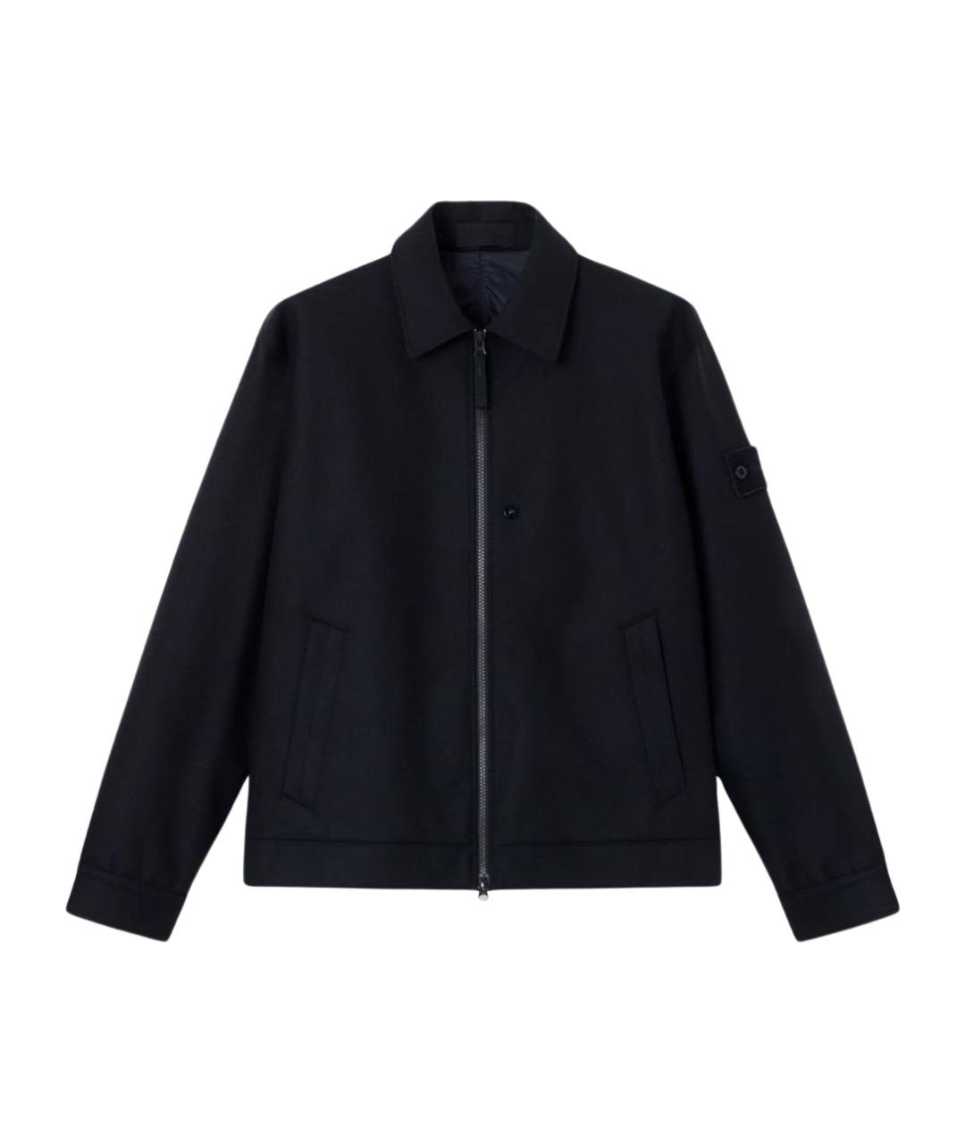 STONE ISLAND Темно-синяя шерстяная куртка, фото 1