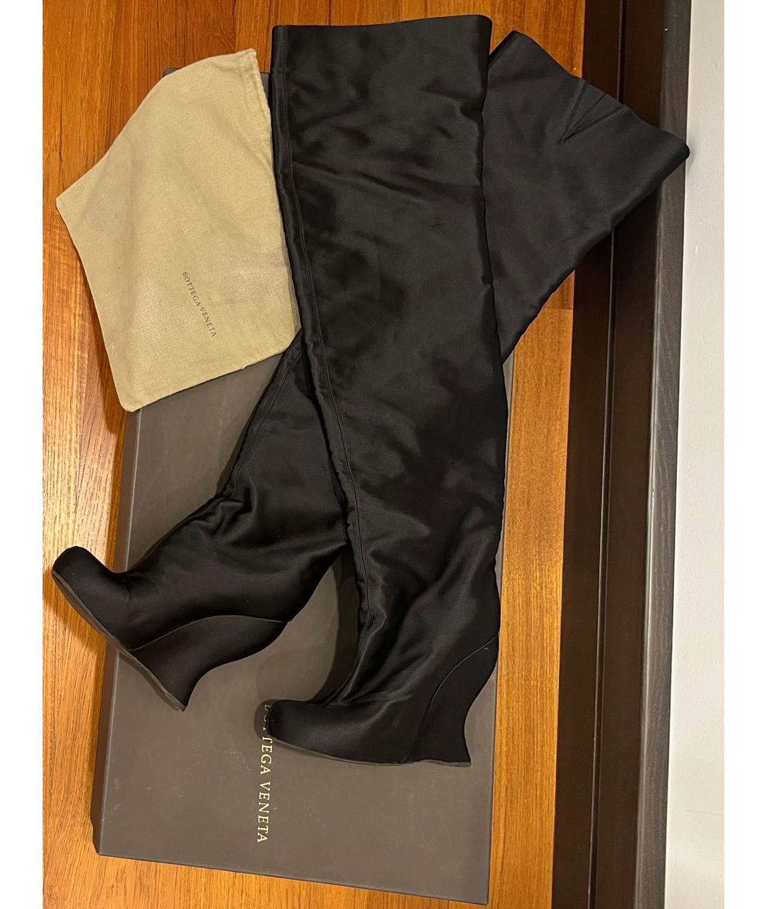 BOTTEGA VENETA Черные ботфорты, фото 8