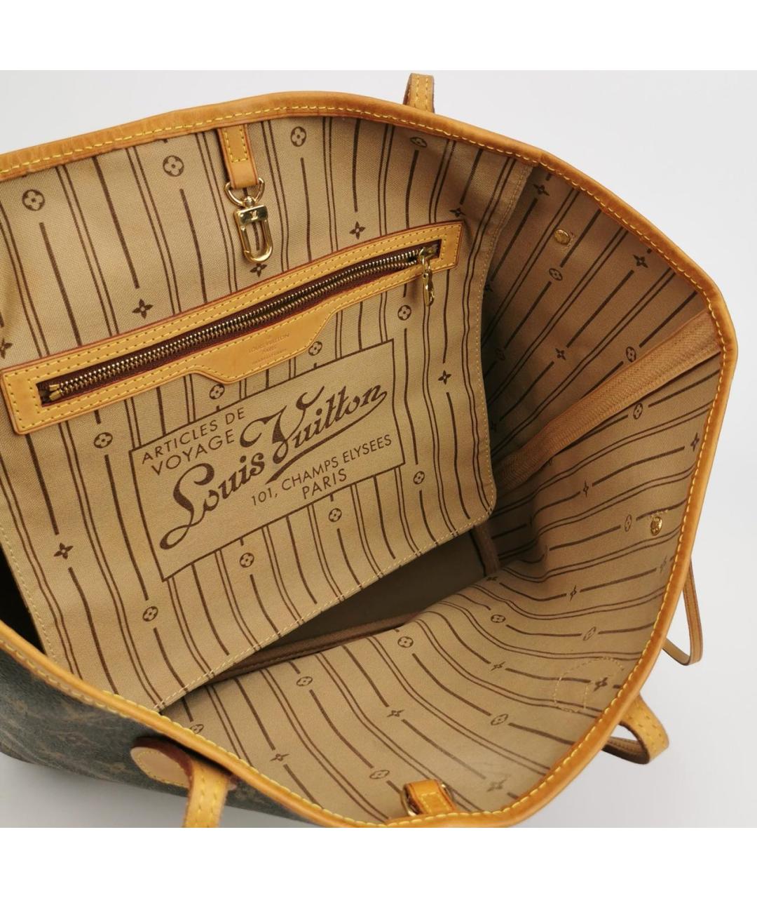 LOUIS VUITTON Коричневая сумка тоут, фото 6