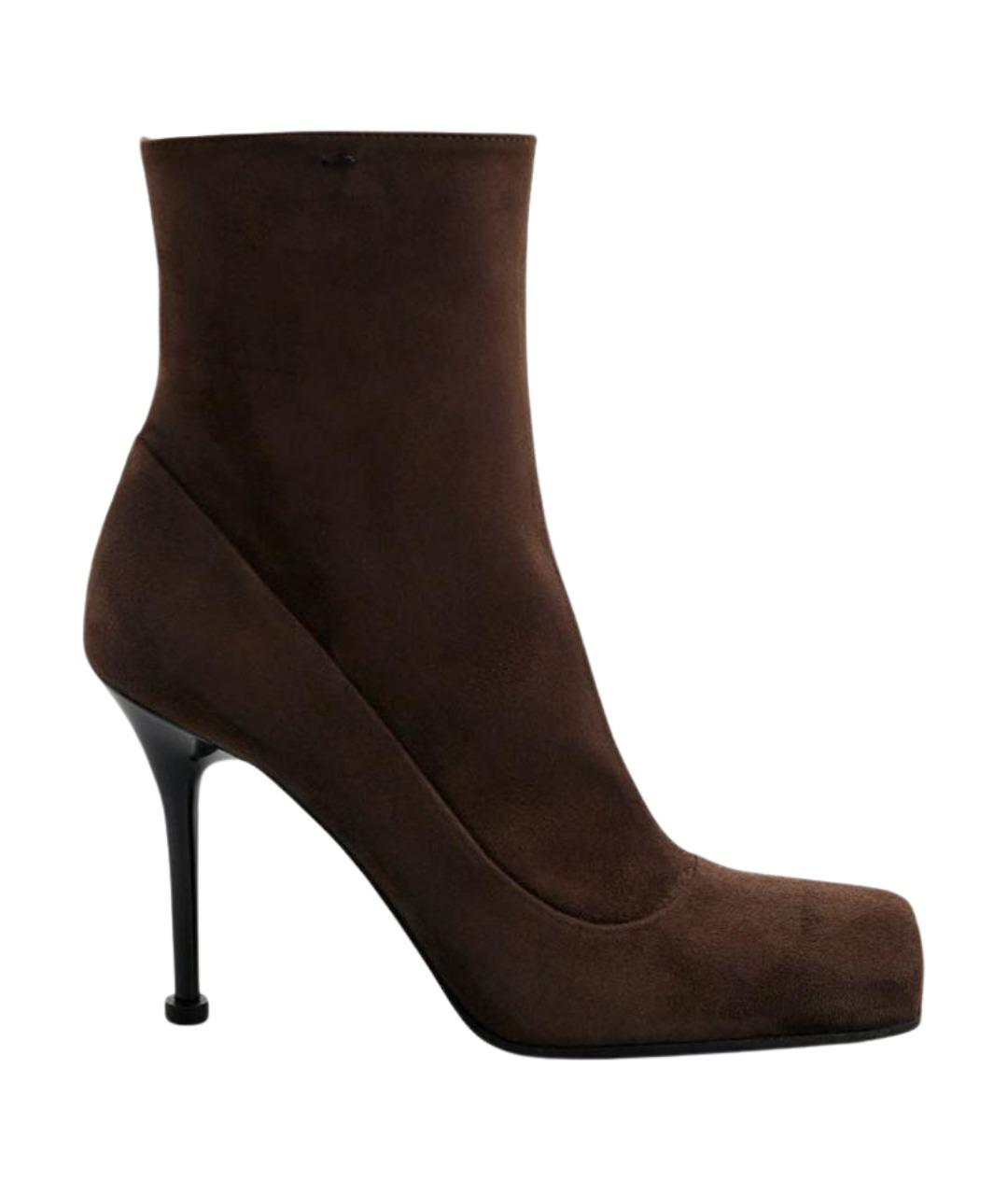 PREMIATA Коричневые замшевые ботильоны, фото 1