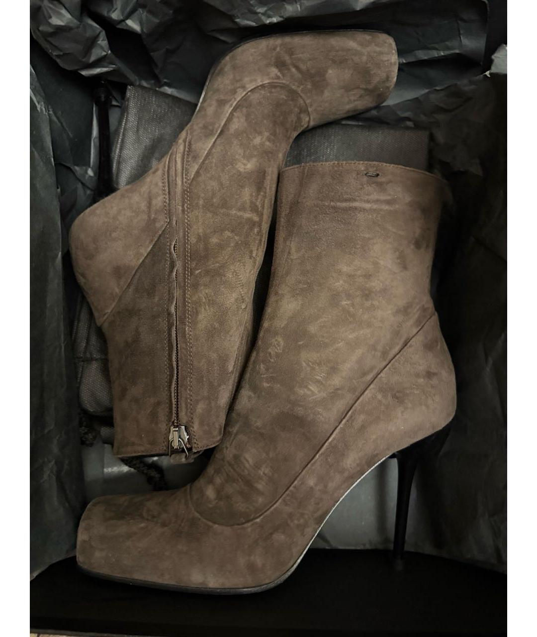 PREMIATA Коричневые замшевые ботильоны, фото 4