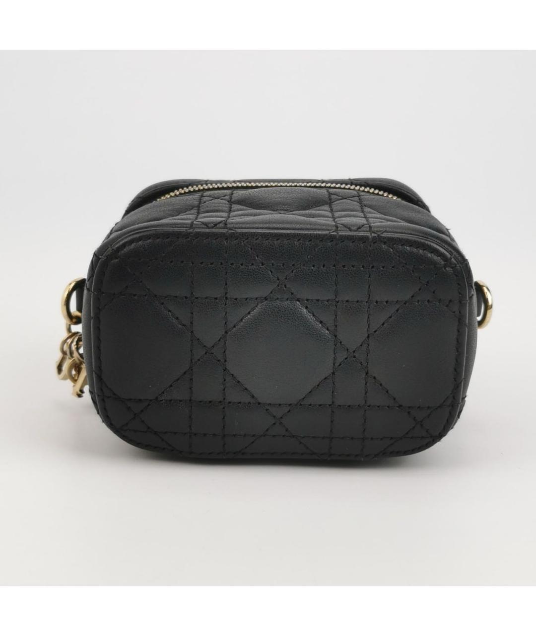 CHRISTIAN DIOR Черная кожаная сумка через плечо, фото 5