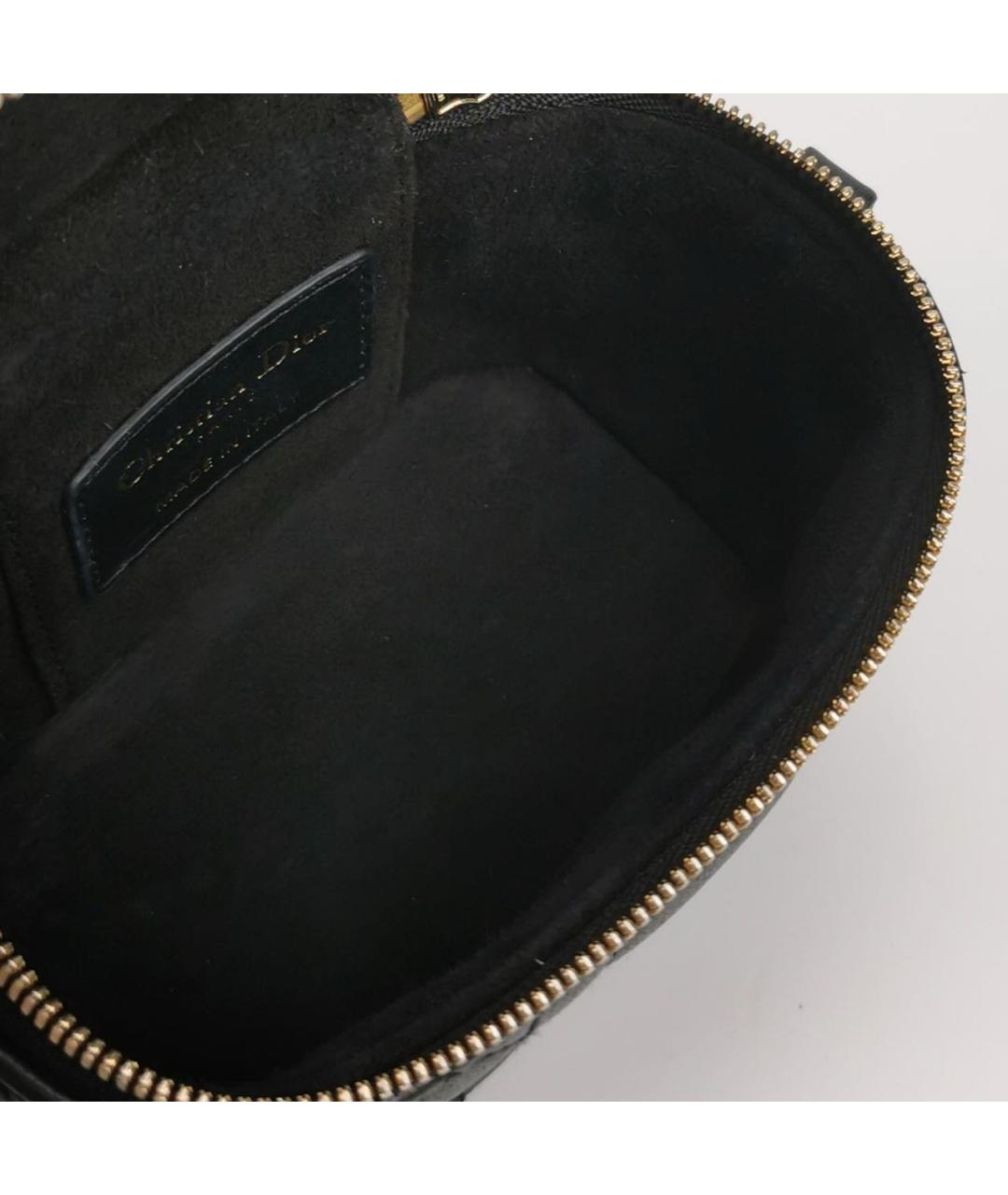CHRISTIAN DIOR Черная кожаная сумка через плечо, фото 6