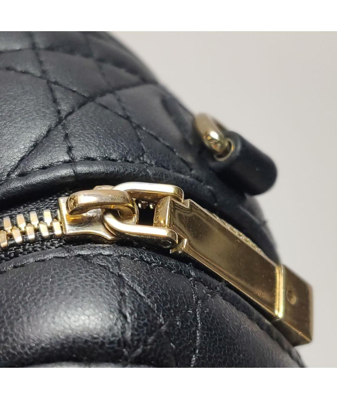 CHRISTIAN DIOR Черная кожаная сумка через плечо, фото 8