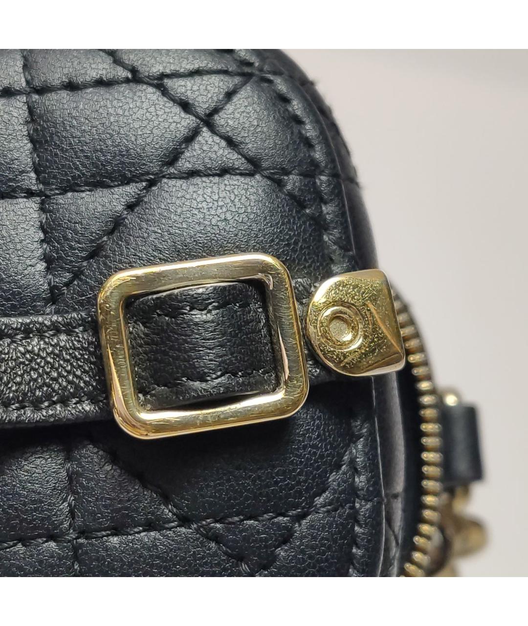 CHRISTIAN DIOR Черная кожаная сумка через плечо, фото 7