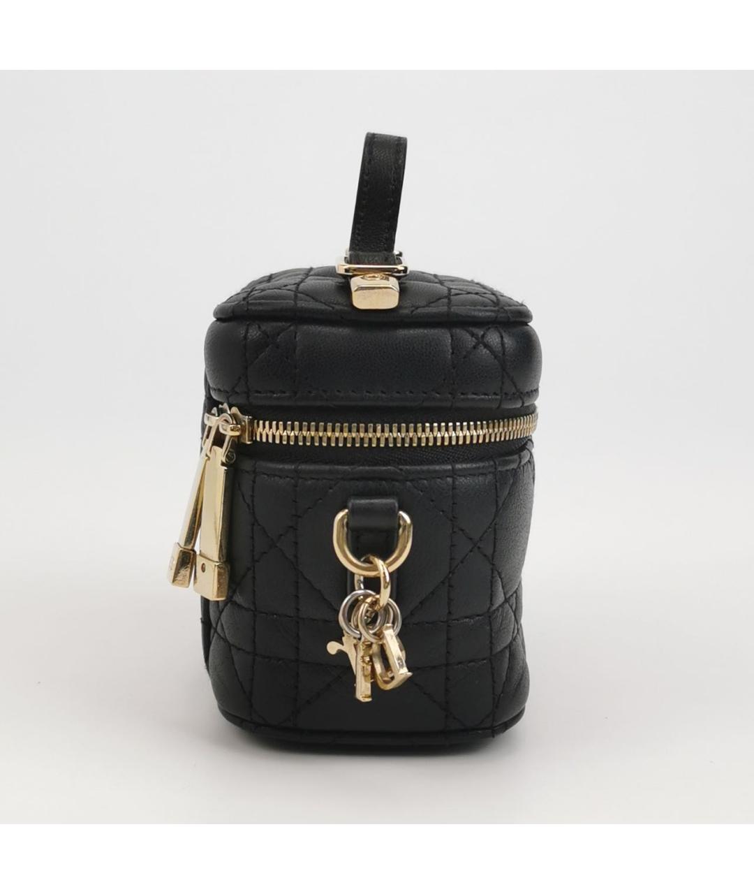 CHRISTIAN DIOR Черная кожаная сумка через плечо, фото 3