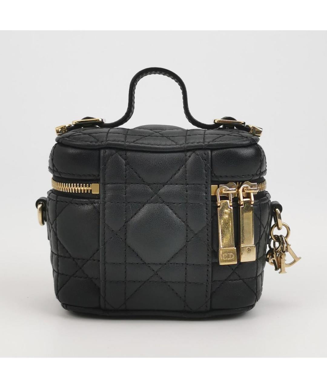 CHRISTIAN DIOR Черная кожаная сумка через плечо, фото 4