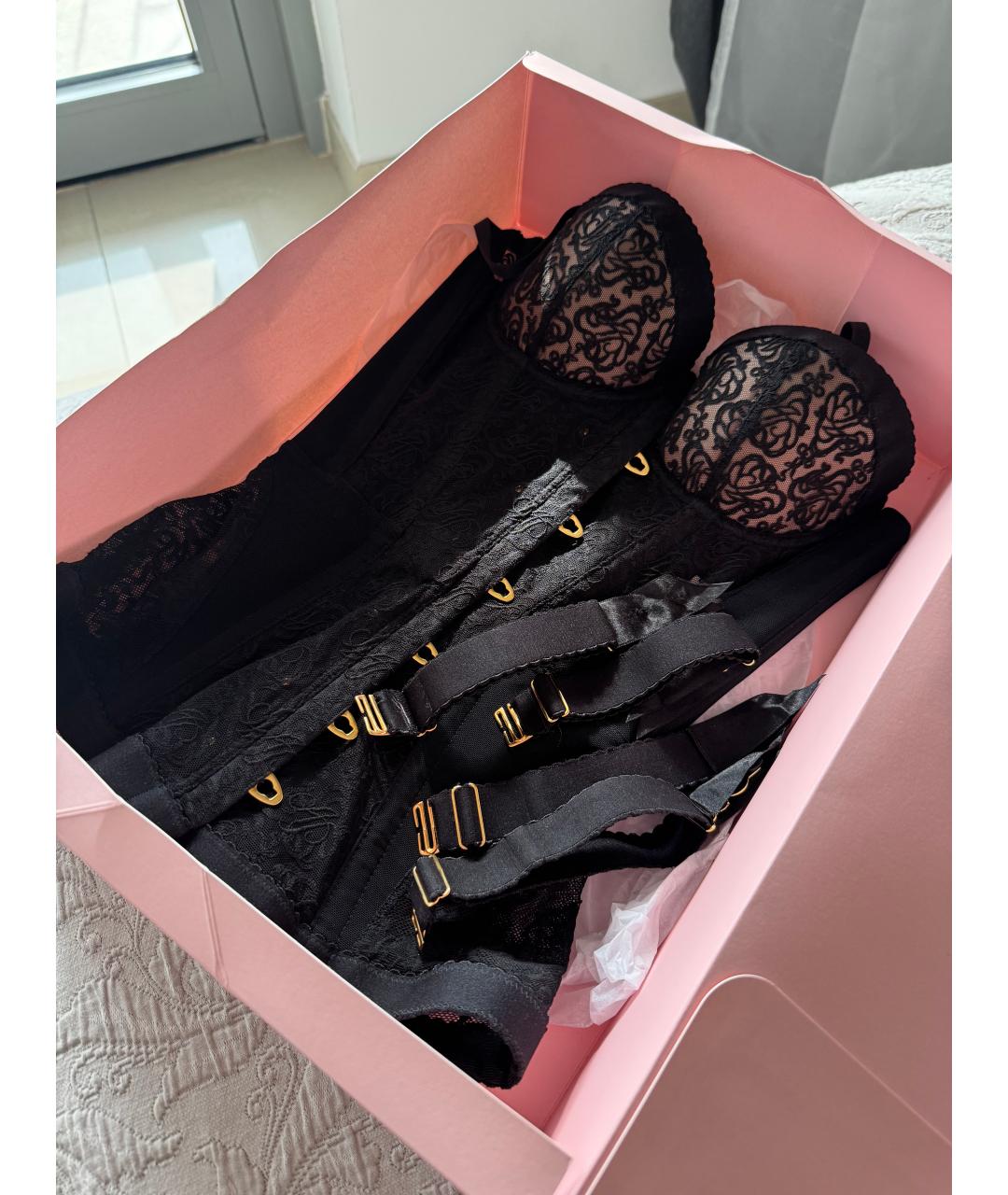 AGENT PROVOCATEUR Черный кружевной корсет, фото 5