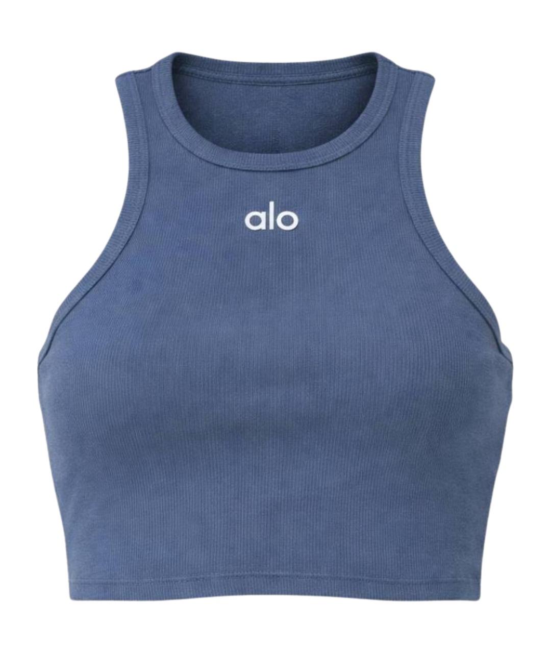 ALO YOGA Серая хлопковая майка, фото 1