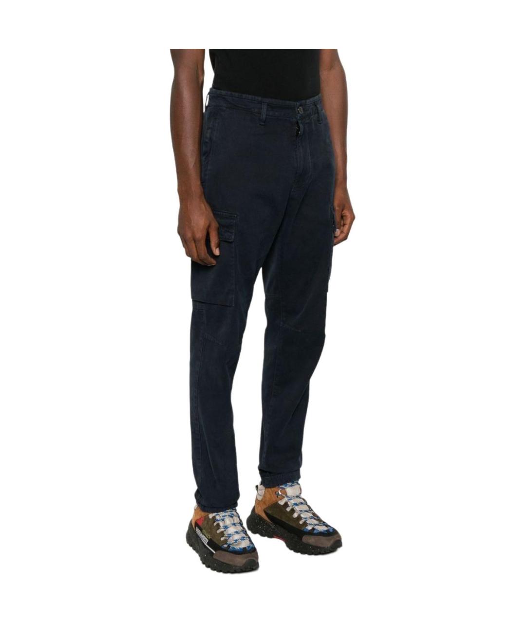 STONE ISLAND Темно-синие повседневные брюки, фото 4