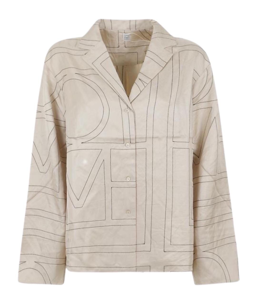 TOTEME Бежевая шелковая рубашка, фото 1