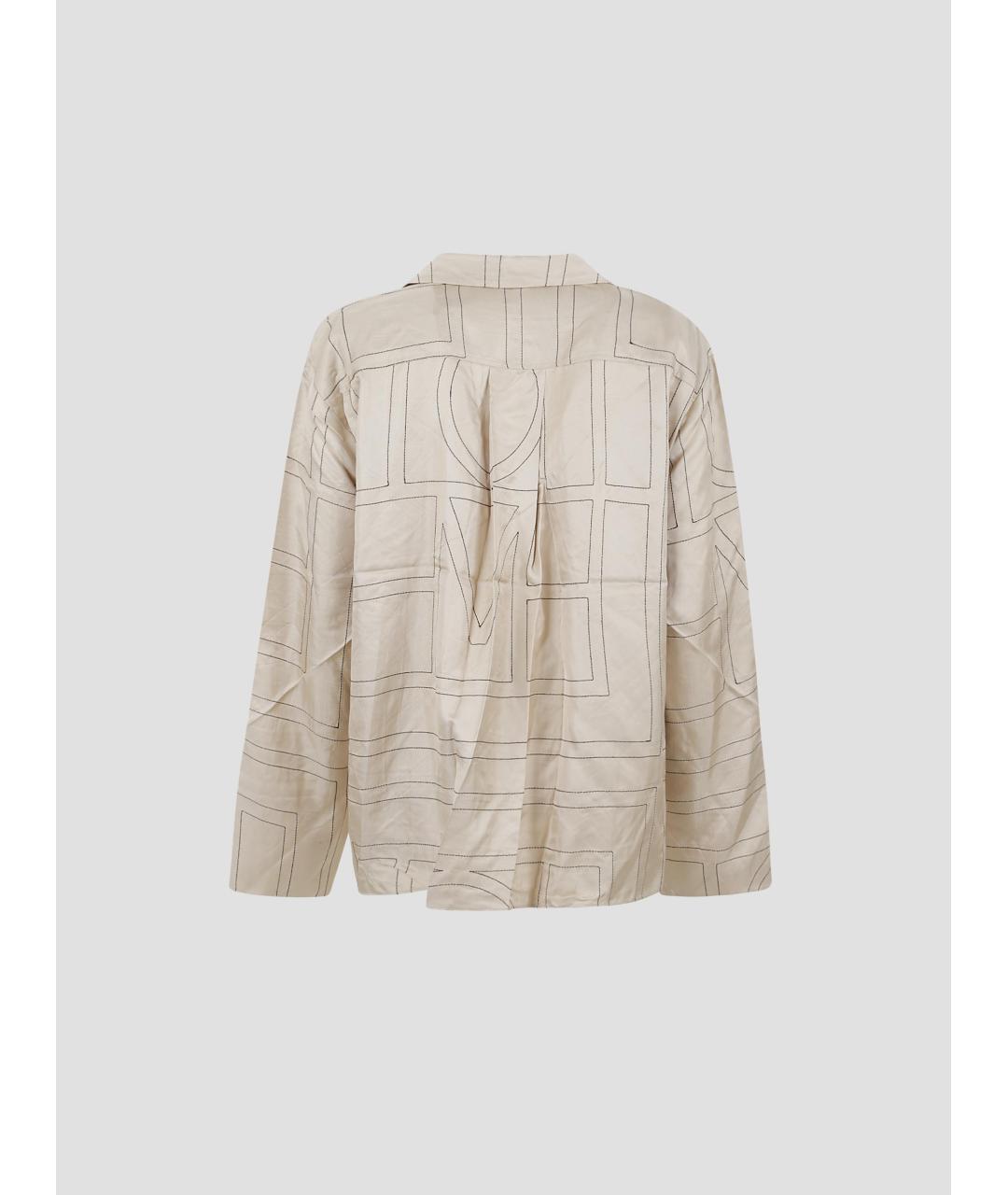 TOTEME Бежевая шелковая рубашка, фото 3